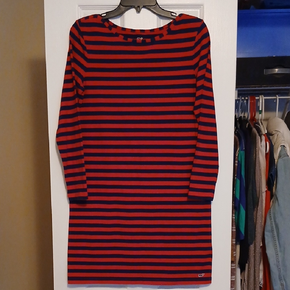 Vineyard Vines Nautical Striped Long Sleeve Dress Women's XS